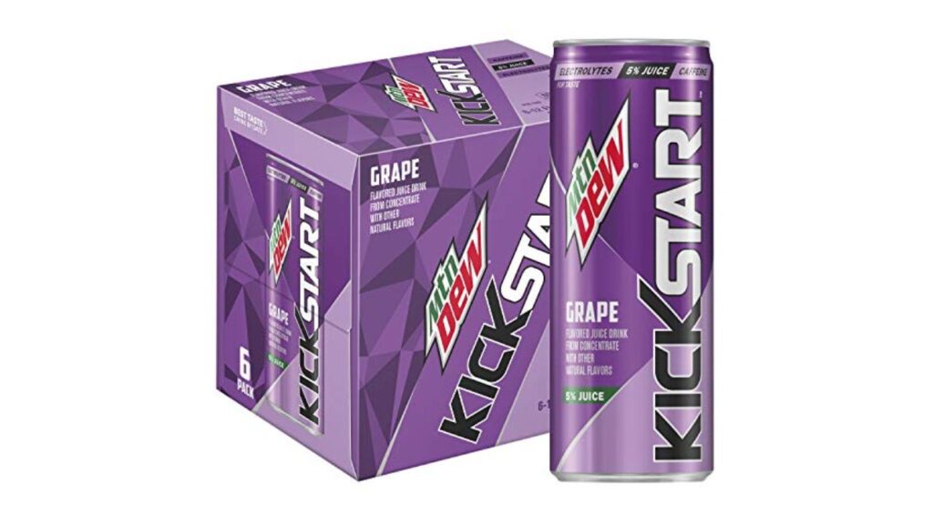 mountain dew kickstart caffeine